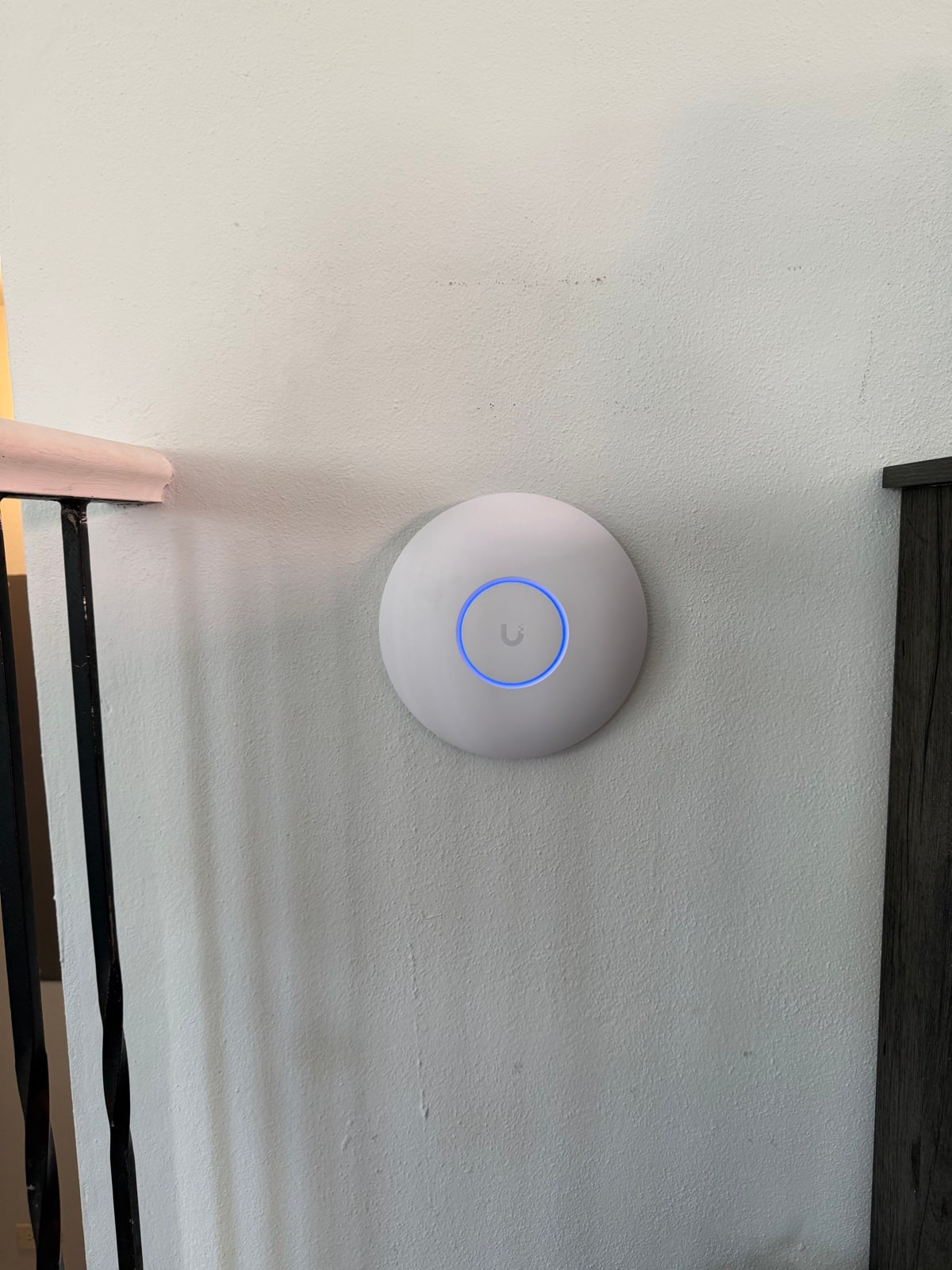 Access point on a clean white finish