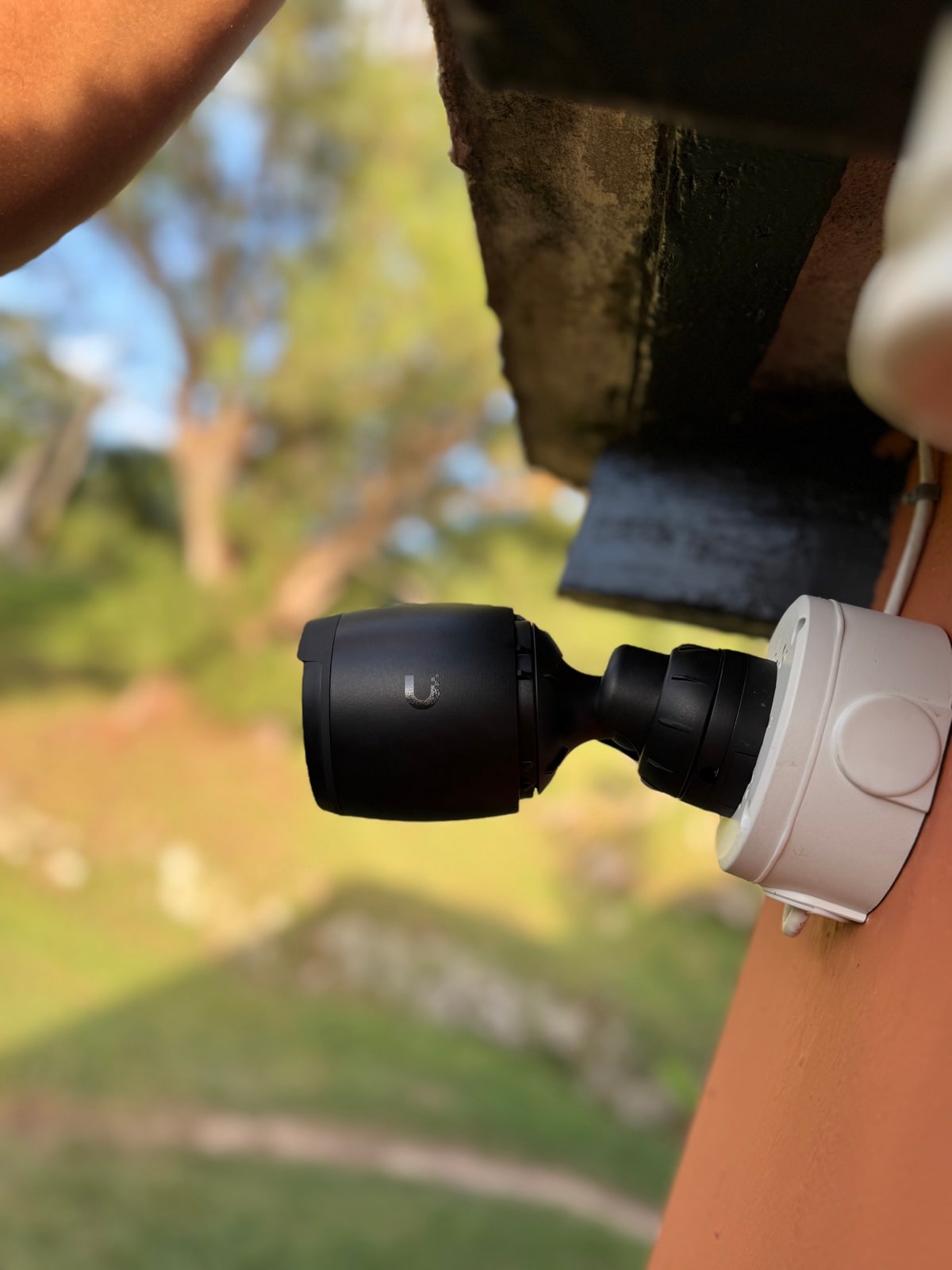 Black-finish bullet camera - close-up detail