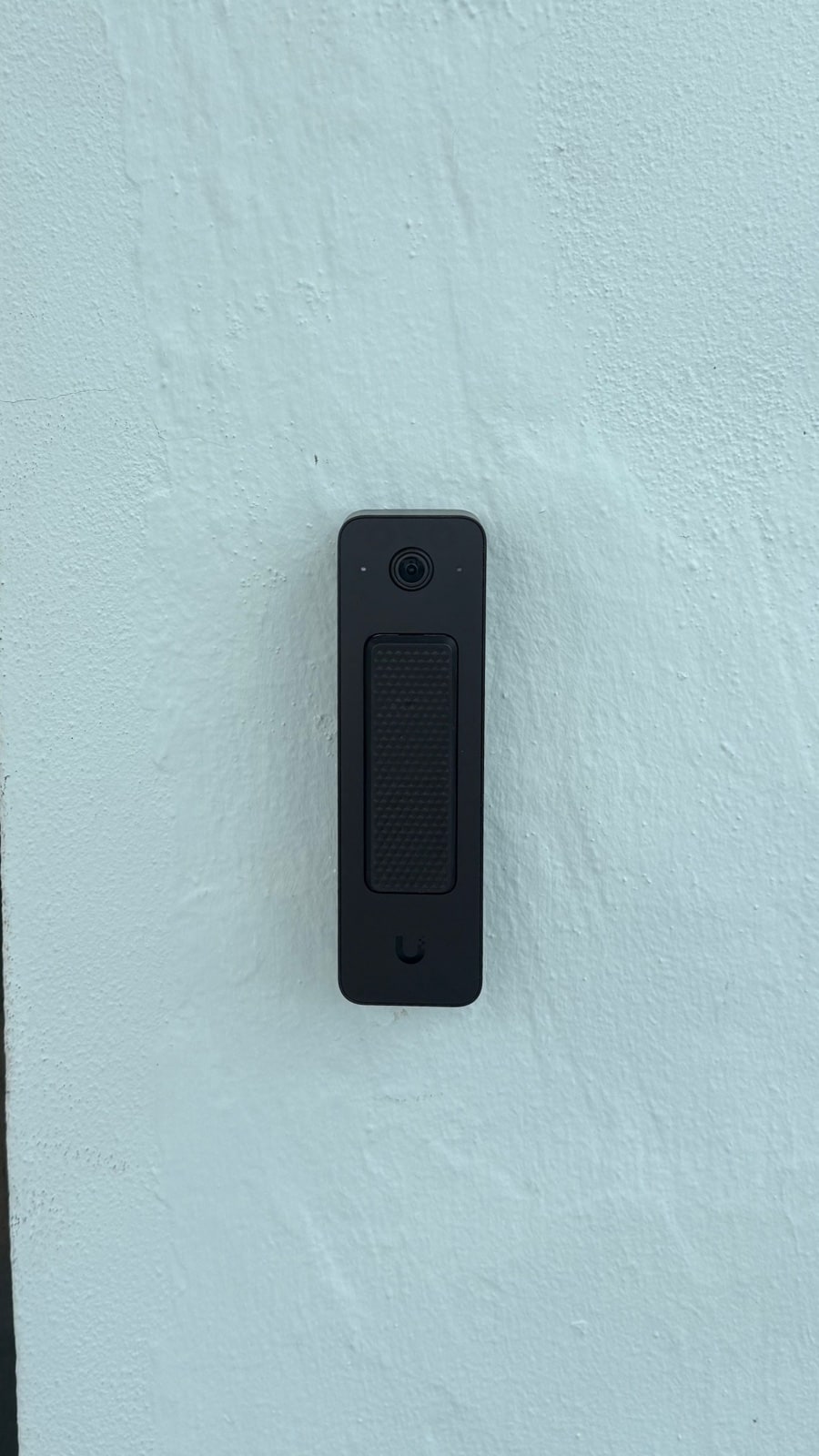 UniFi G6 Doorbell installed - flush against the wall