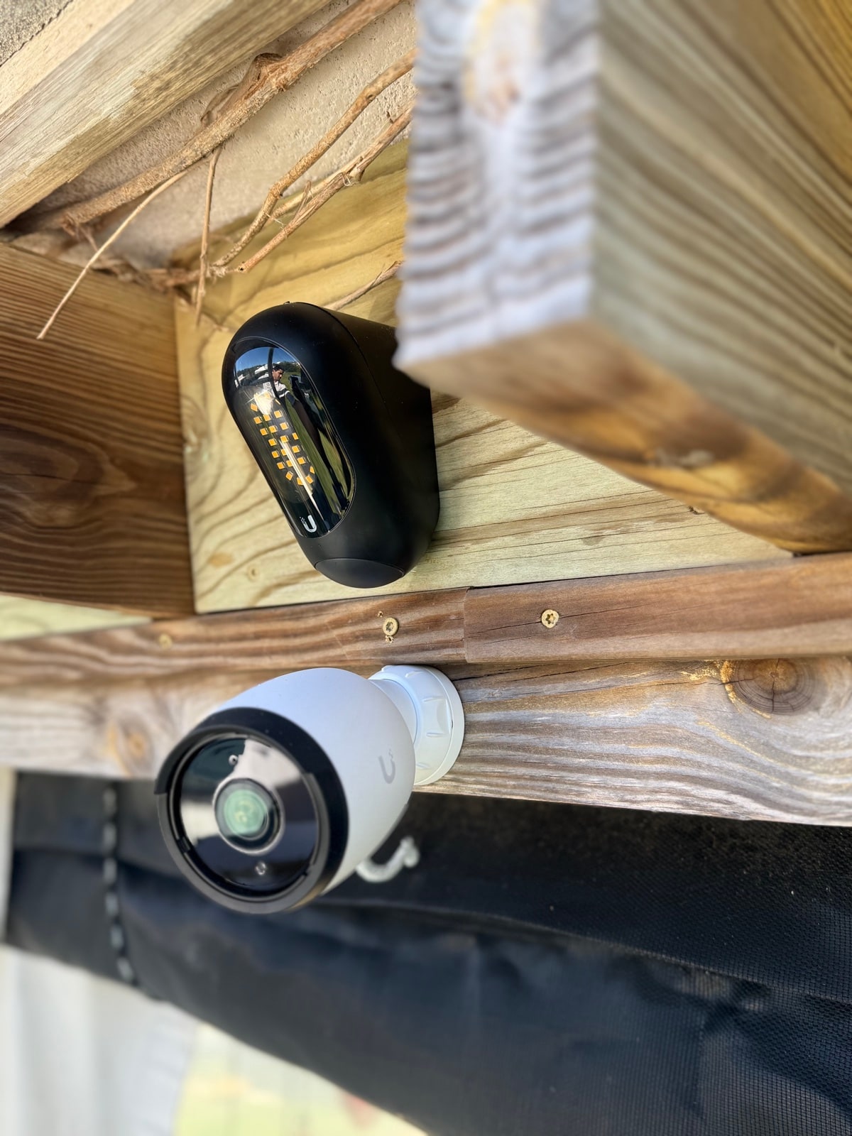 Floodlight + bullet camera combo for full deterrence