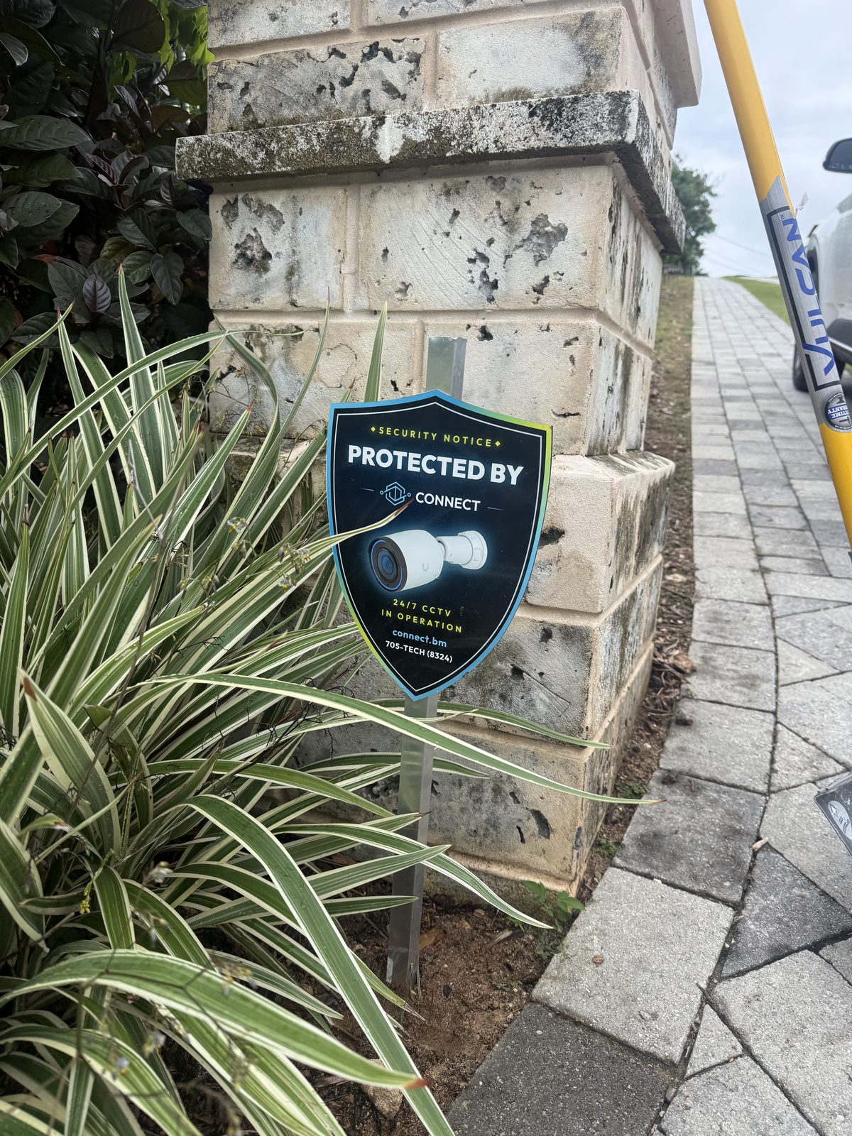 Protected by Connect - the sign that tells people the cameras are real